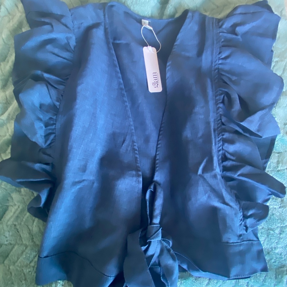 NWT Gameday Couture Summer Tie Front Top